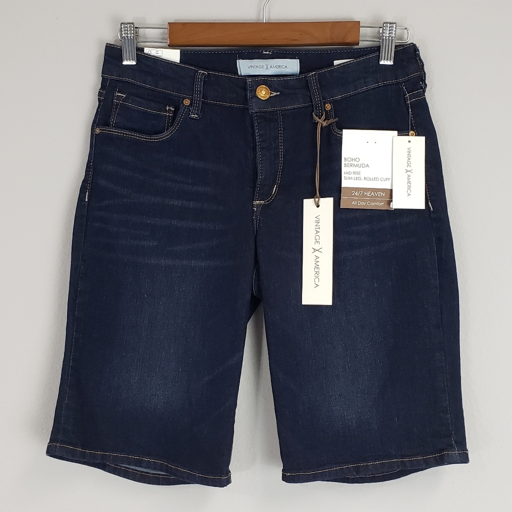 NWT Vintage X America Boho Bermuda Mid-ris…
